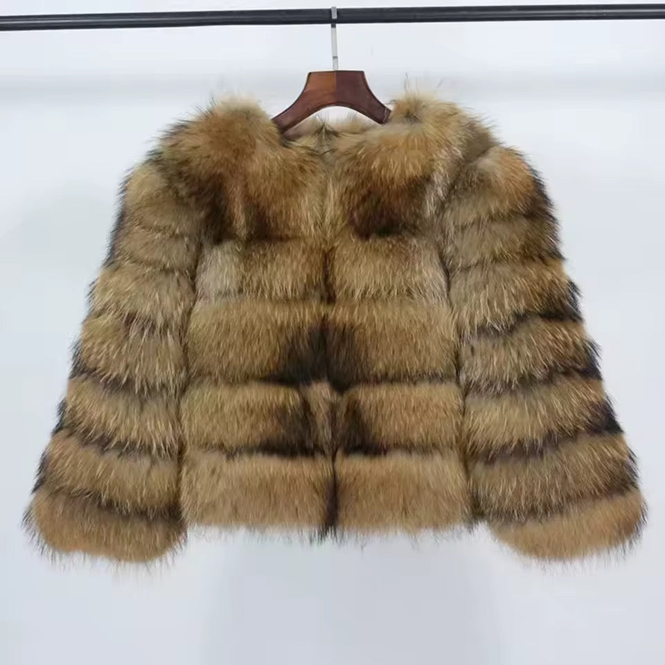 Damen Kunstpelzmantel Flauschige Winterjacke