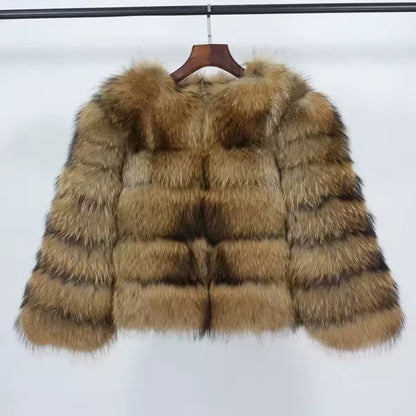 Damen Kunstpelzmantel Flauschige Winterjacke