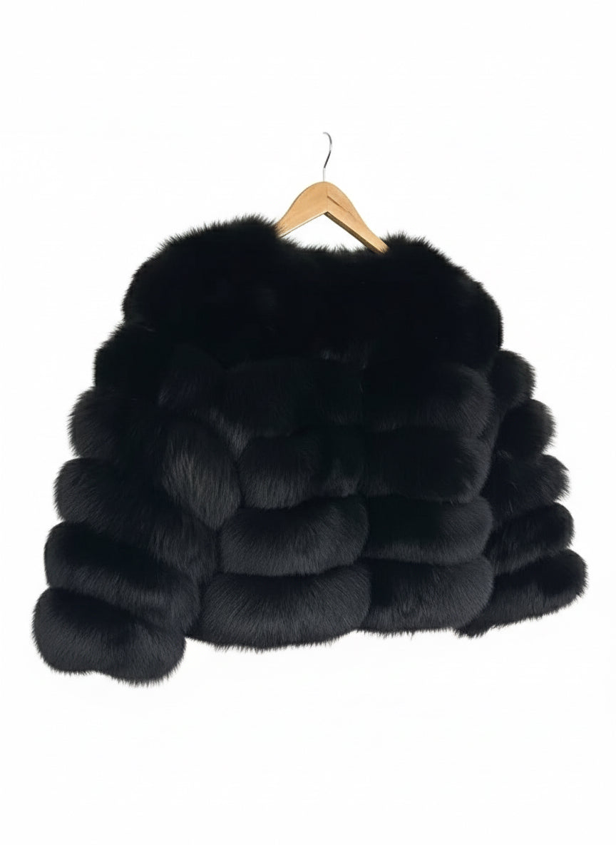 Damen Kunstpelzmantel Flauschige Winterjacke