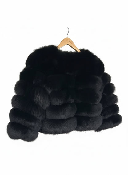 Damen Kunstpelzmantel Flauschige Winterjacke