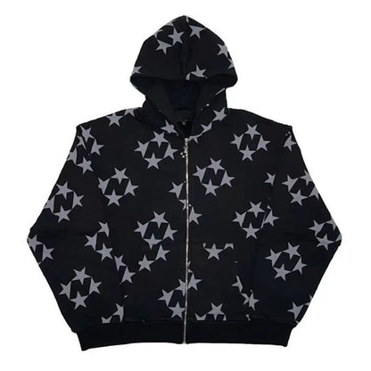 Y2K Hoodie Sterne Print Streetwear