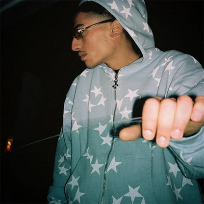 Y2K Hoodie Sterne Print Streetwear