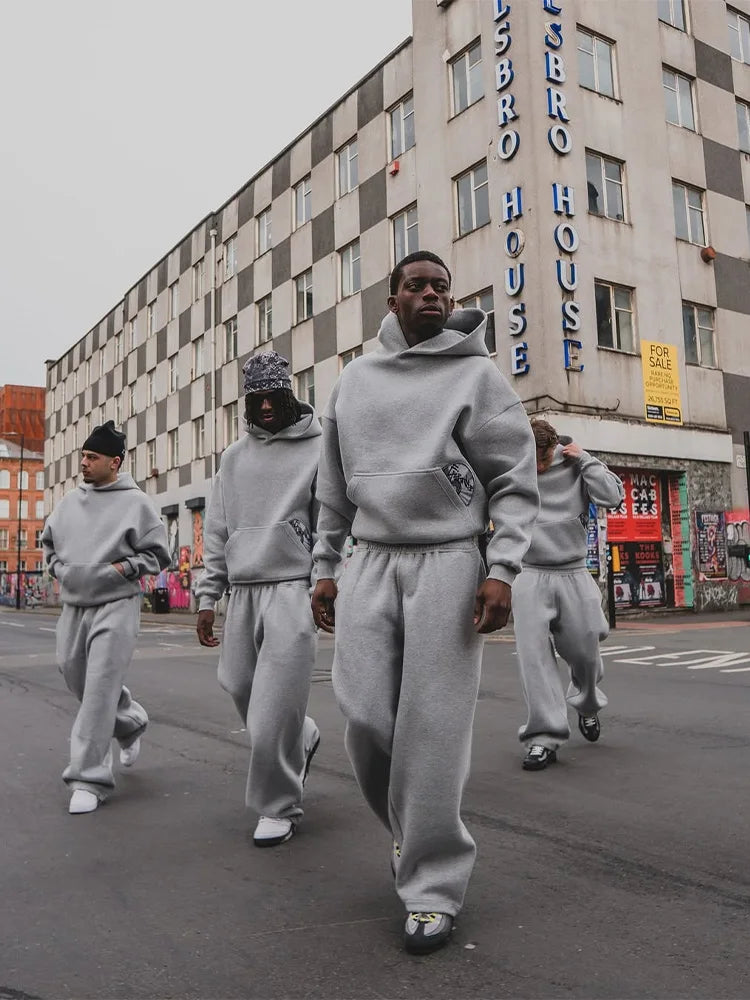 Y2K Harajuku Embroidered Hoodie & Sweatpants Set