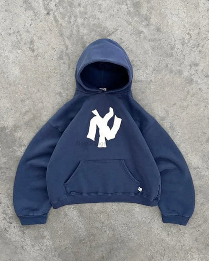 Harajuku Streetwear Hoodie Y2K Fashion Pullover Sweatshirt New Hip Hop Retro Letter Graphic Men & Women