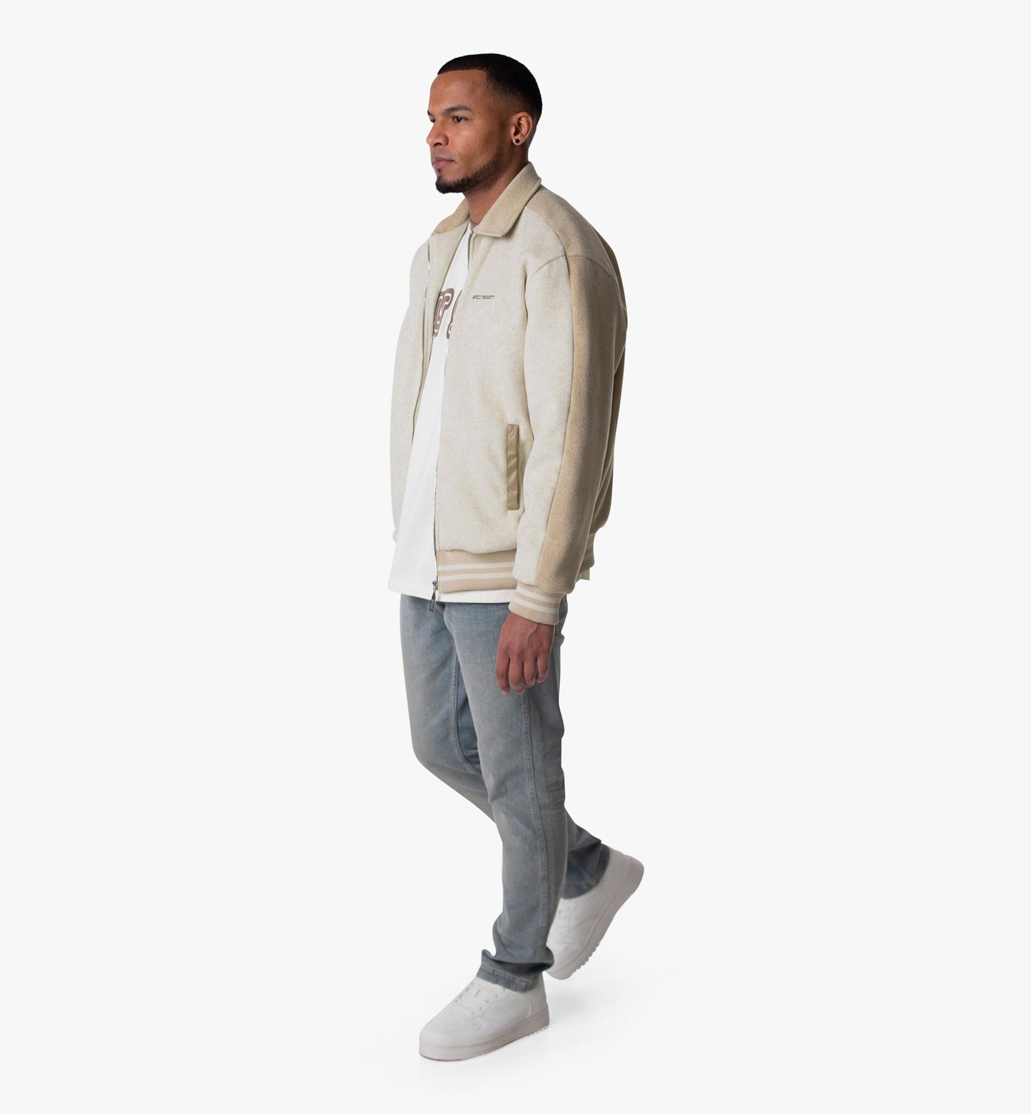 Spoilt Society Premium Streetwear Jacke Nox - Beige Two-Tone